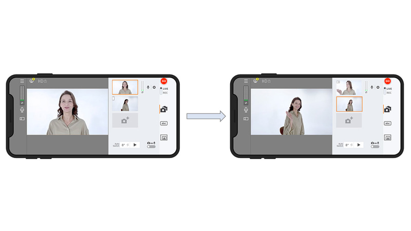 切り替え操作の画面イメージ