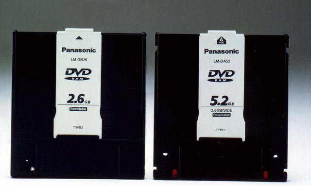 パナソニックのDVD-RAM「LM-DB26J」と「LM-DA52J」