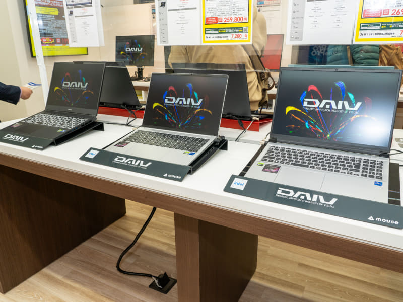 クリエイター向けPCブランドDAIVはノートを中心に用意