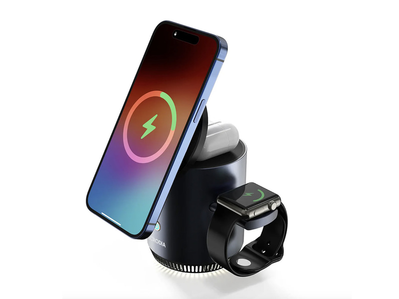 SNAPStation CORE Qi2 23W 4-in-1 Magnetic Wireless Charging Station with Night Light