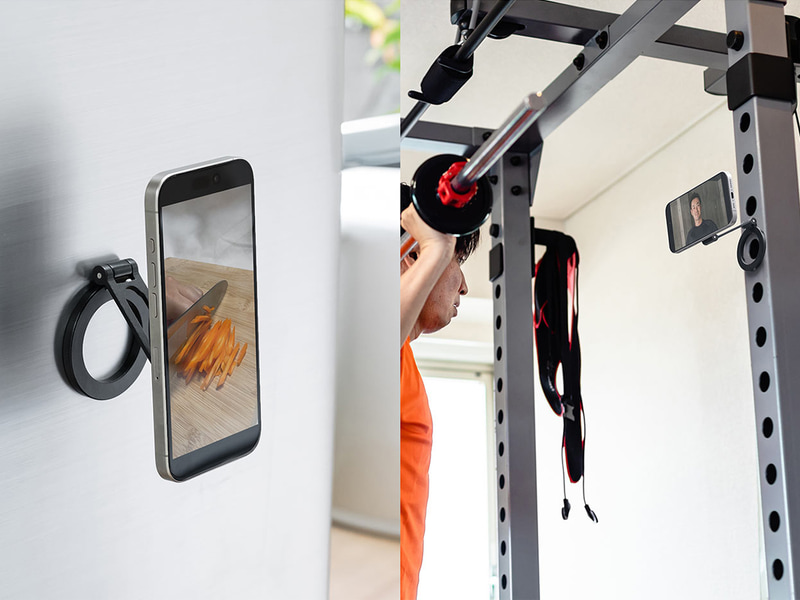 冷蔵庫や金属面など、好きな場所に装着可能