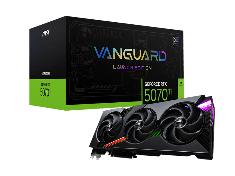 GeForce RTX 5070 Ti 16G VANGUARD SOC LAUNCH EDITION
