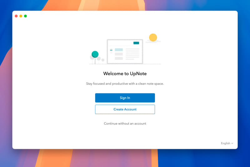 起動するとアカウントの作成を促されます。案内に沿って作成しましょう
