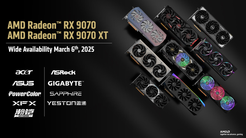 各社のRadeon RX 9070搭載カード