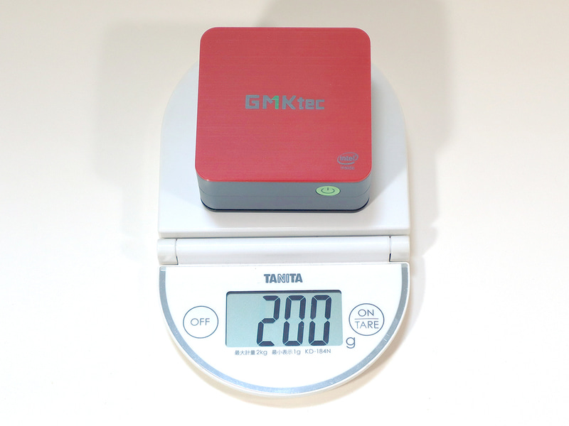 本体重量は実測でちょうど200g