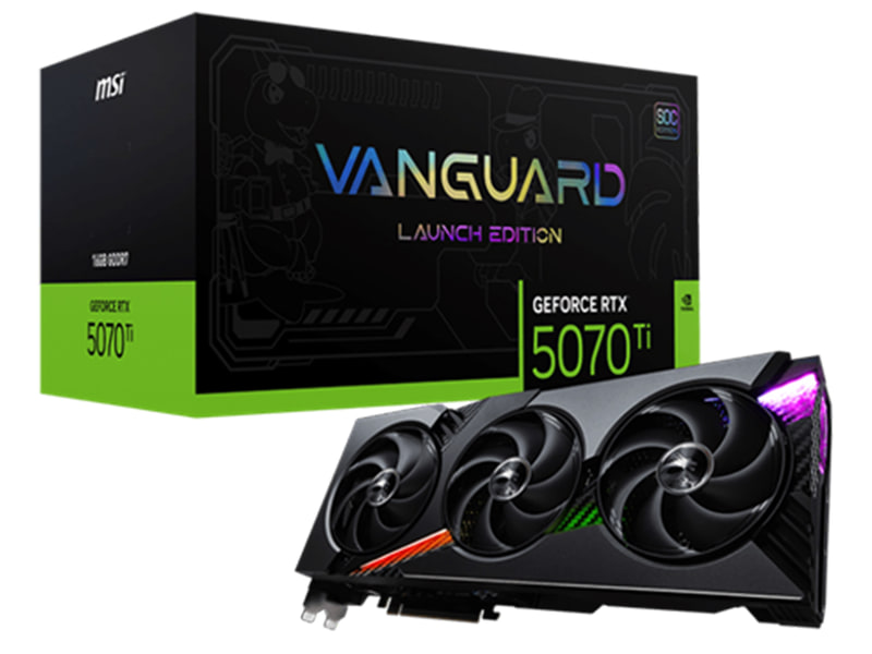 GeForce RTX 5070 Ti 16G VANGUARD SOC LAUNCH EDITION