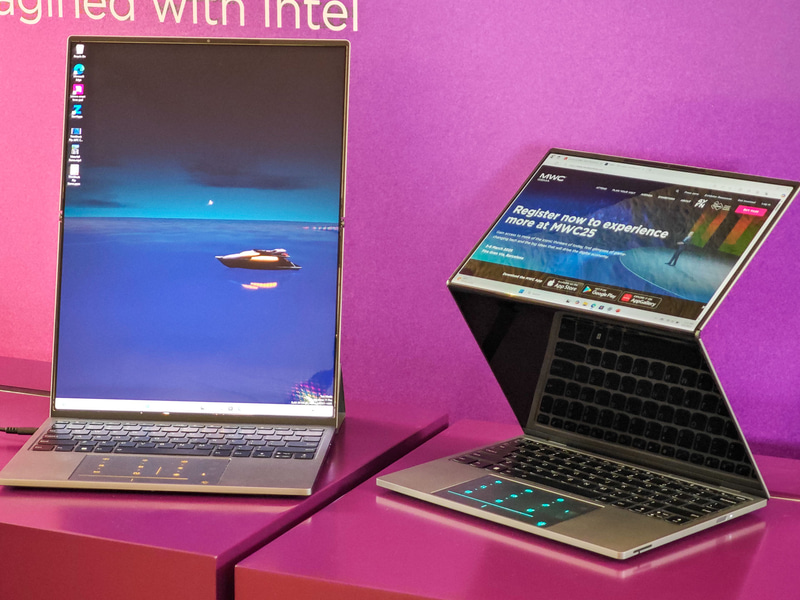 LenovoのThinkBook “codename Flip” AI PC Concept、折り曲げ型OLEDを活用して新しい形の2in1デバイスになっている