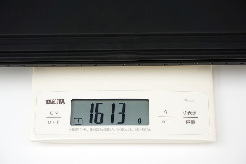 タブレット/キーボードで実測は1,613g