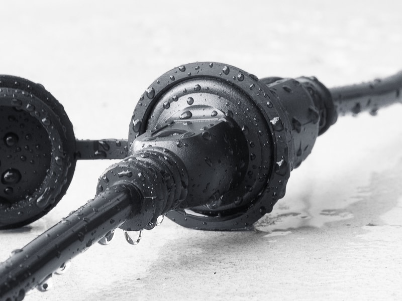 コネクタ部分は水の浸入を防ぐ設計