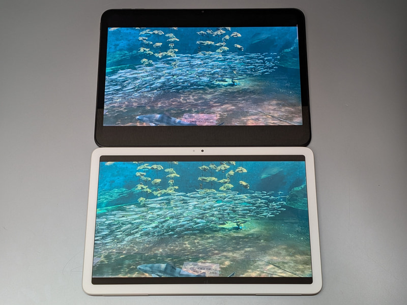動画についてはPixel Tablet(下)のほうが上下の余白が小さく、フィット感は高い
