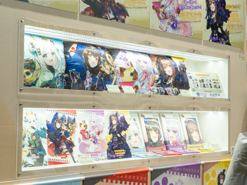 プライズ商品の現物も展示