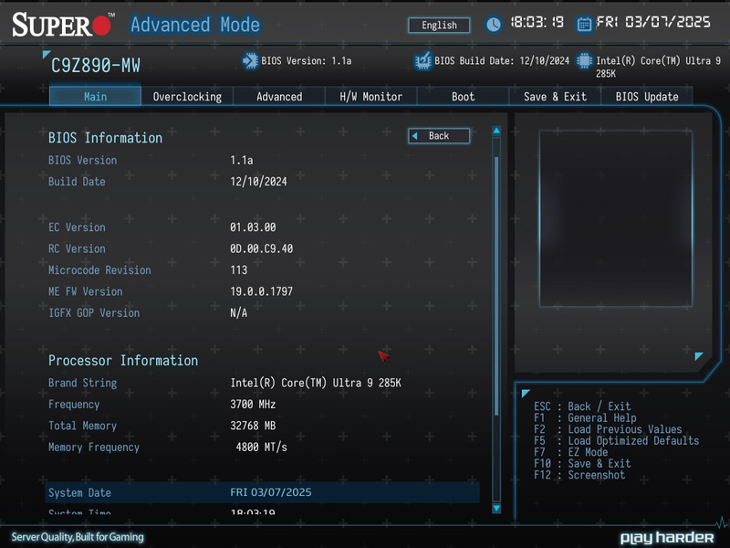 BIOSインターフェイスはIntel 300シリーズ以来共通