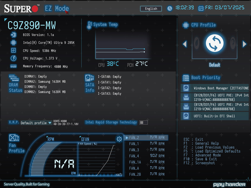 BIOSインターフェイスはIntel 300シリーズ以来共通