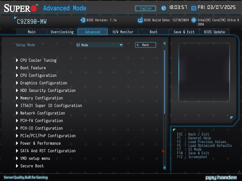 BIOSインターフェイスはIntel 300シリーズ以来共通