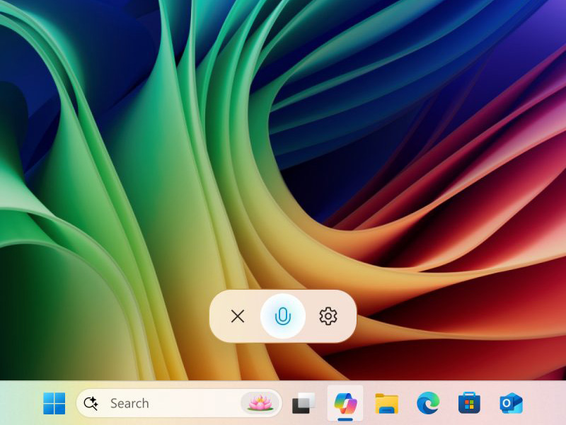 Press to talkの利用中はマイクのマークが表示される