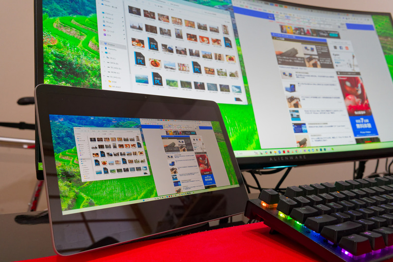 Google Pixel Tablet(充電スタンドにセットしておく必要がある)にデスクトップ全体をキャスト