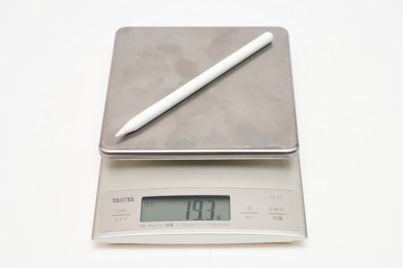 「Apple Pencil Pro」の実測重量は19.3g