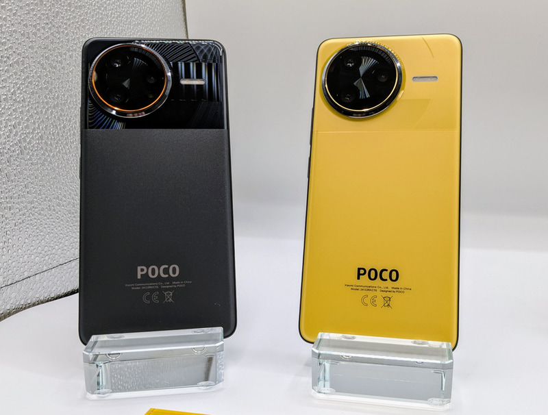 POCO F7 Ultra(左からブラック、イエロー)