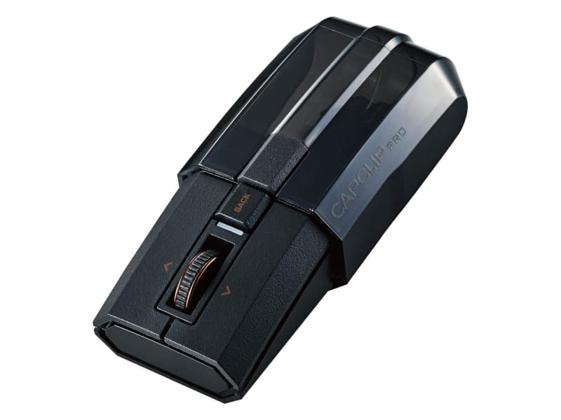 <a href="https://www.elecom.co.jp/products/M-CCP1BBBK.html" class="n" target="_blank">製品ページのURL</a><br>実売価格 : 4,100円前後●解像度 : 1,600cpi●ボタン数 : 4●バッテリ : 内蔵リチウムイオン電池●本体サイズ : 43×102×34.2mm●重量 : 約48g●接続方式: Bluetooth 5.0