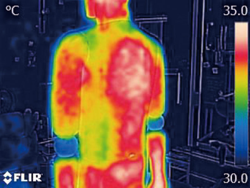 本製品のサーモグラフィ