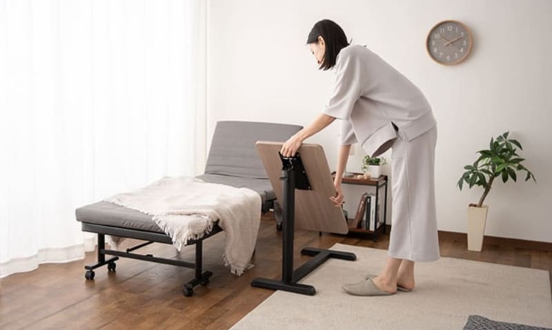 未使用時は折りたためる