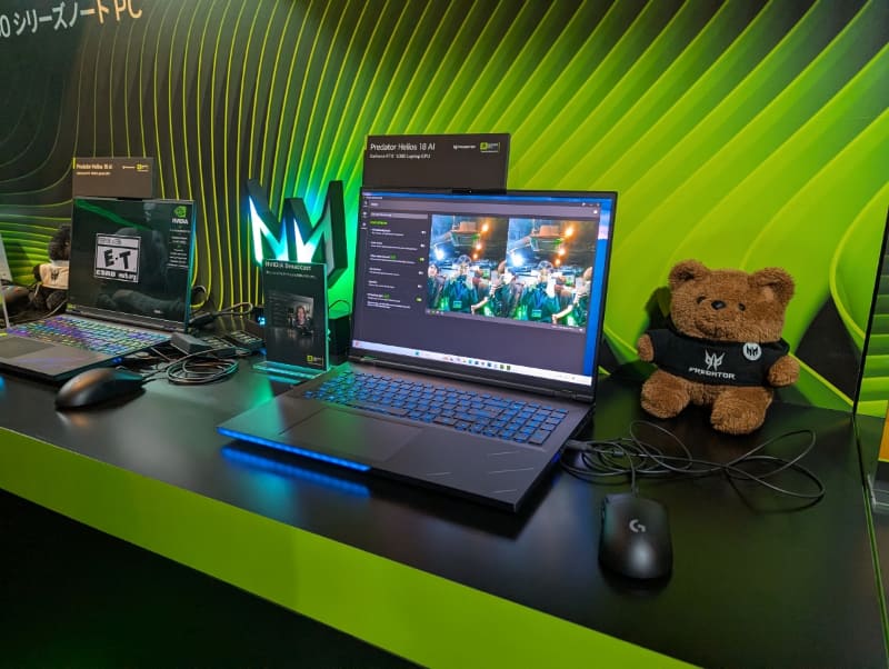 「NVIDIA Broadcast」を用いた映像配信のデモ