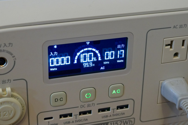 冷蔵庫は時々50Wくらいまで上がるが、ほぼ0〜20Wという無視できるレベルの消費電力