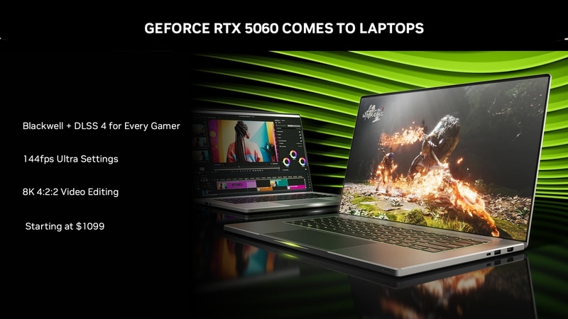 モバイル向けのGeForce RTX 5060 Laptop GPUも登場