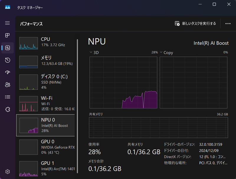 CPUには最大13TOPSのNPUも内蔵されている