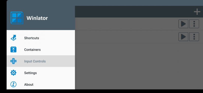 コンテナの起動前は左端からスワイプ、ゲーム中は戻る(ナビゲーションバーをスワイプジェスチャーにしている場合は左端からスワイプ)でメニューを表示することができる