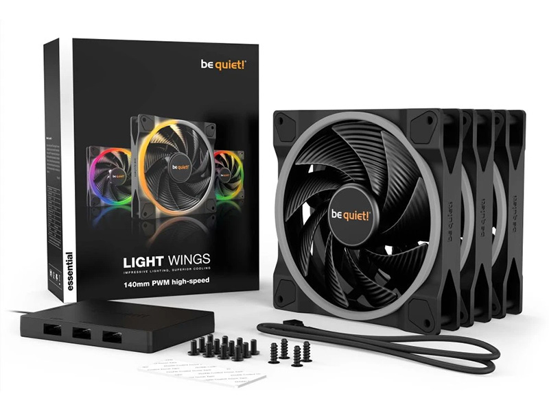 Light Wings 140mm PWM high-speed 3-Pack