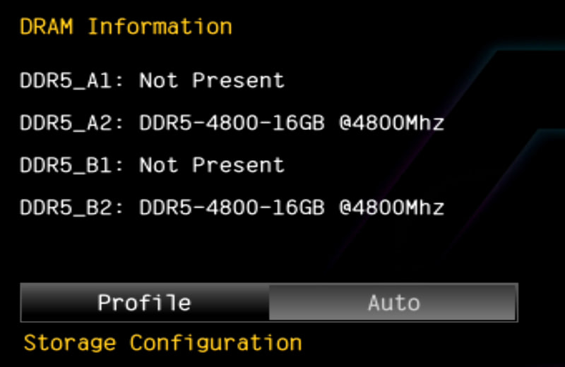 今回はDDR5-6000のメモリを採用しているが、標準では4,800Hzのクロックで動いている