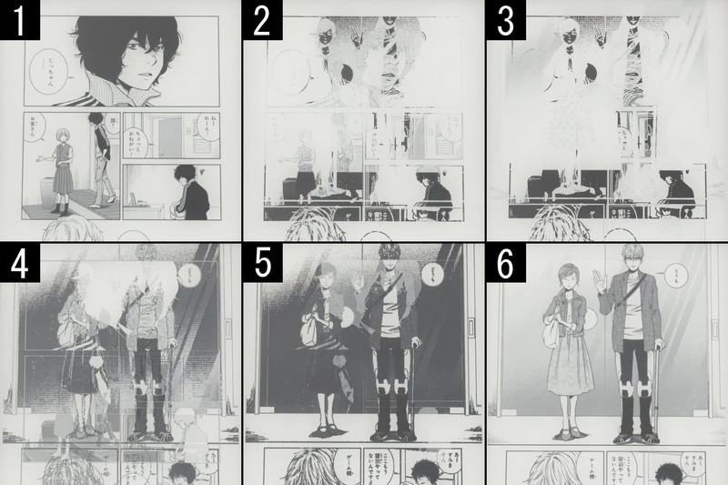 第10世代の画面書き換えの様子。こちらも前ページと次ページが重なり合っている時間が長い。また第7世代と比べて白黒2値で表示されたままの時間が長い