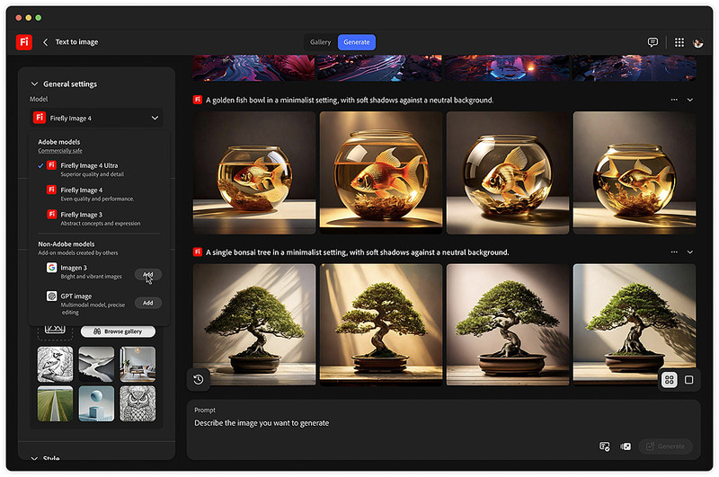 サードパーティのモデルも選択可能に