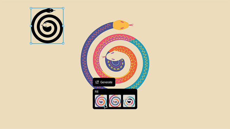 生成塗りつぶし(シェープ)