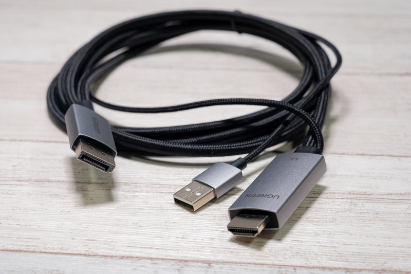 HDMIからDisplayPortに変換するアダプタが別途必要になることも。ただし、互換性の問題が発生して、正しく表示されない可能性もある