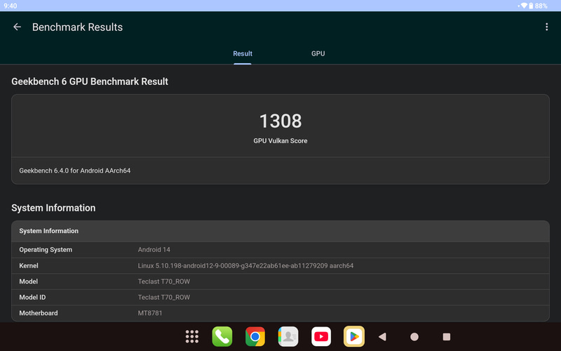 Geekbench 6 Vulkan 1,308