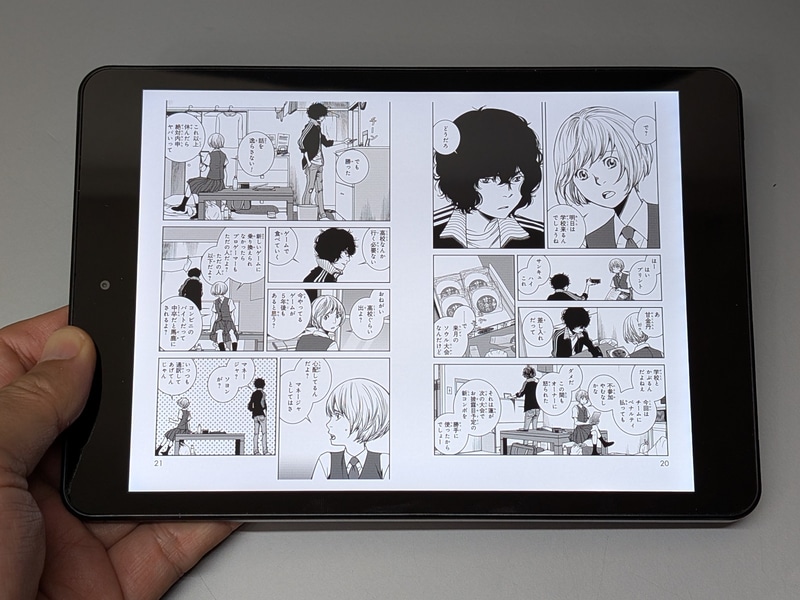 見開きにしても余白は少なく、没入感の高い読書が可能だ