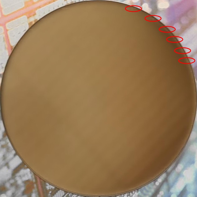 【写真4】左側もよく見ると境目が残っている部分もあるのだが、右側の方が分かりやすい。縦方向の境目は全然分からなかった