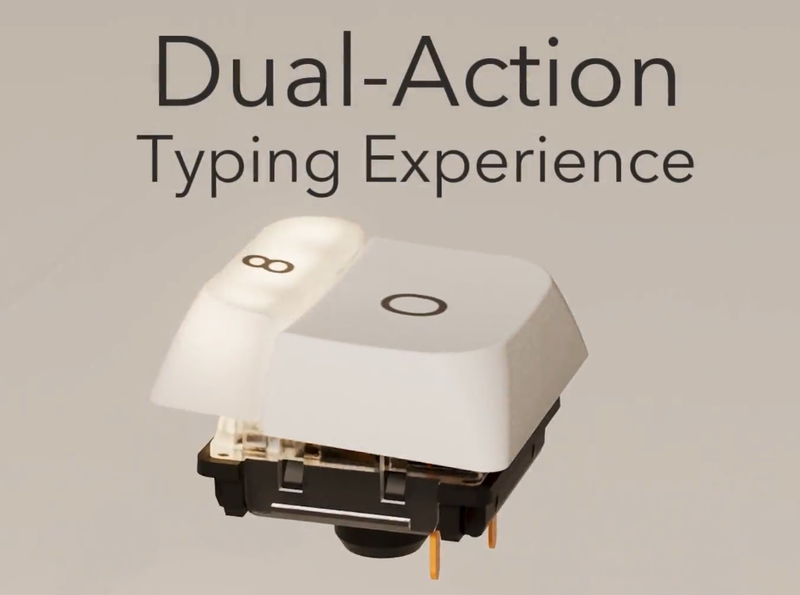 Hesper64(100)に搭載されるデュアルアクションキー