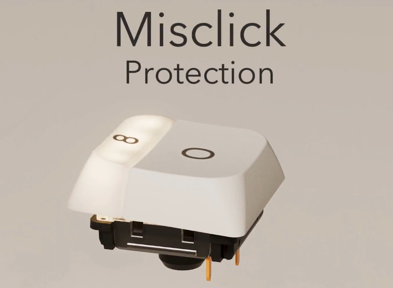 上部と下部が同じ高さでは、下部しかスイッチが動作しないようになっている