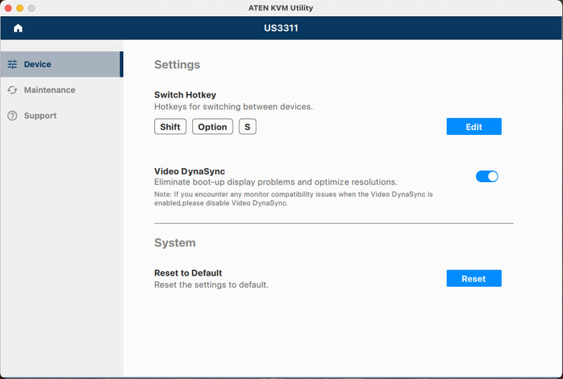 ATEN KVM Utilityを使えばキーボードショートカットでもすばやく切り替えられる