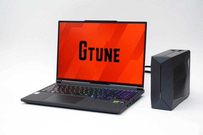 外付け水冷ユニットを採用するマウスコンピューターのゲーミングノートPC「G TUNE H6-I9G90BK-C」。直販価格は69万9,800円から