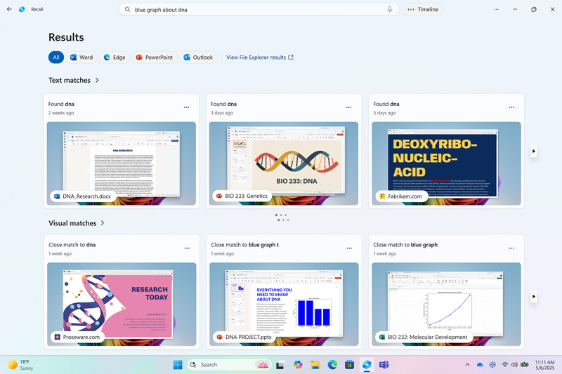 Recall(写真提供:Microsoft)