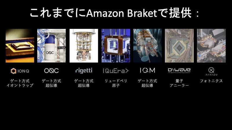 Amazon Braketが提供してきた各社のサービス