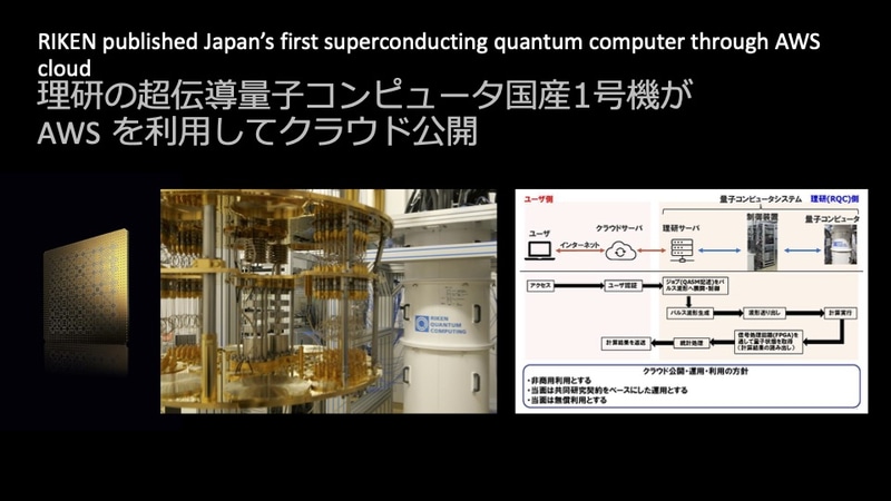理研の量子コンピュータ国産1号機はAWSを使ってクラウド公開されている