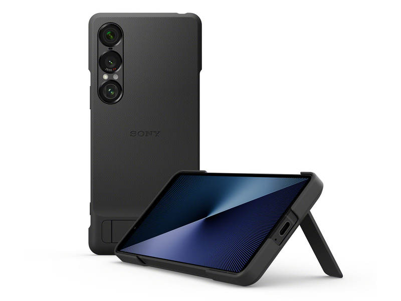 縦置き対応スタンドやストラップホールを備える純正カバー「Style Cover with Stand for Xperia 1 VII」