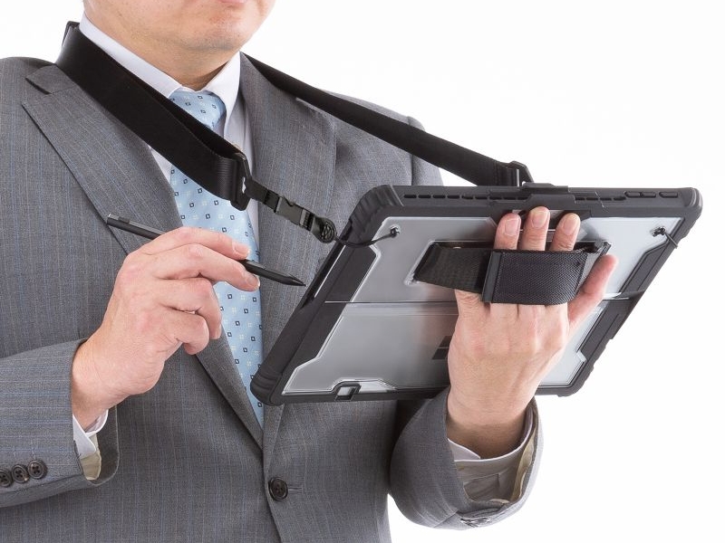 ショルダーベルトとハンドベルト使用例