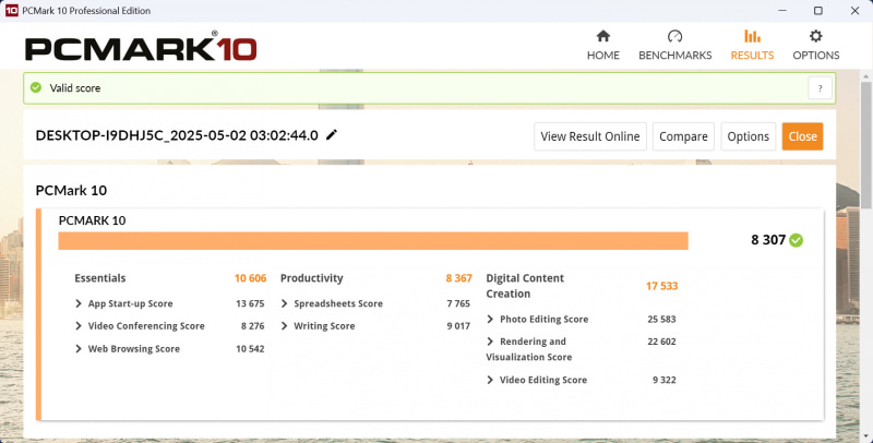 PCMark 10 Standardの結果
