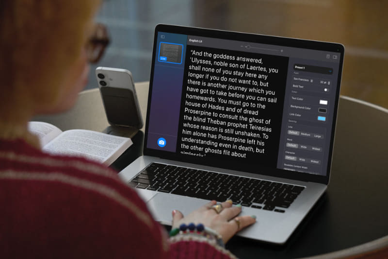 macOSの拡大鏡アプリでカメラ連携と文字起こしが可能に